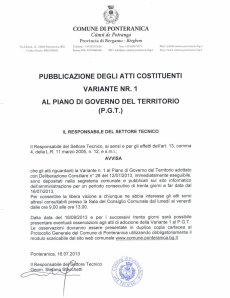 osservazioni Variante n.1 PGT
